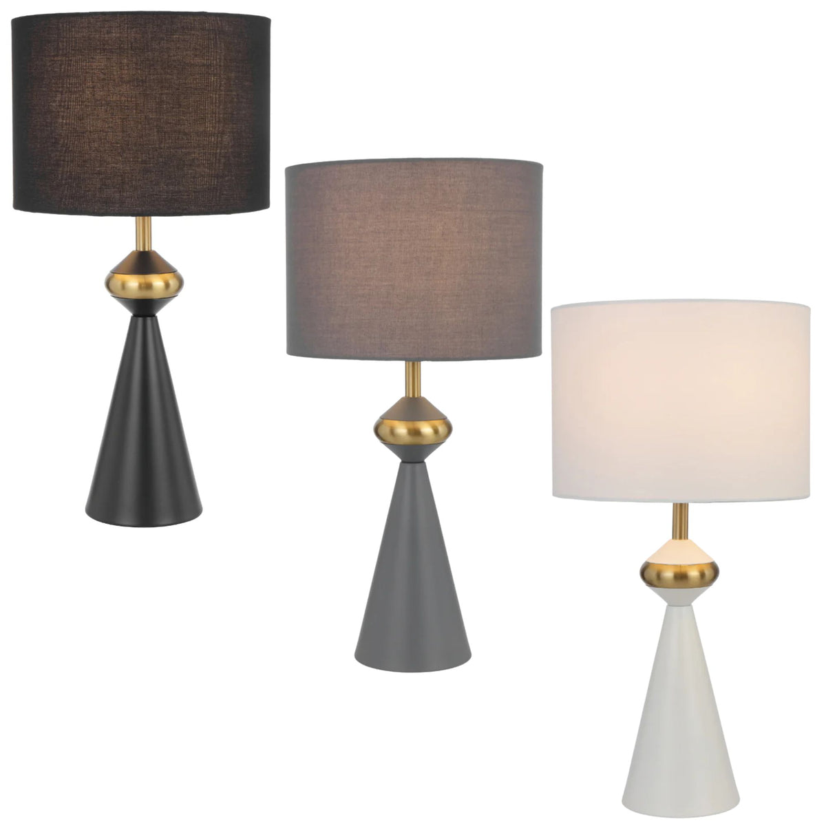 Telbix SATILLO Table Lamp Fabric Shade 480mm-Telbix-Ozlighting.com.au