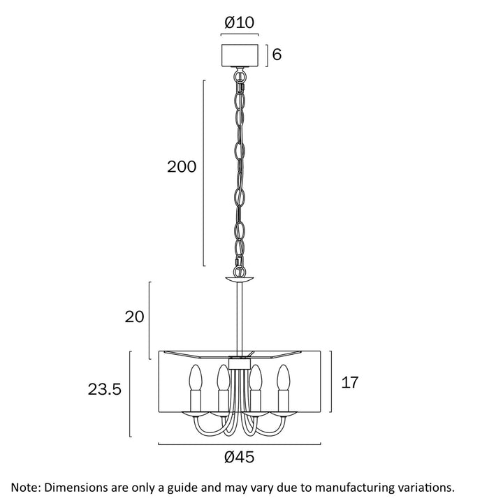 Telbix SHIRON - 4 Light Pendant-Telbix-Ozlighting.com.au