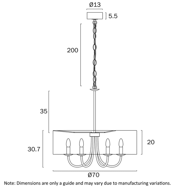 Telbix SHIRON - 6 Light Pendant-Telbix-Ozlighting.com.au