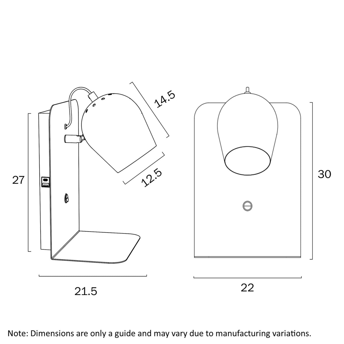 Telbix SHYN Wall Light - 25W-Telbix-Ozlighting.com.au