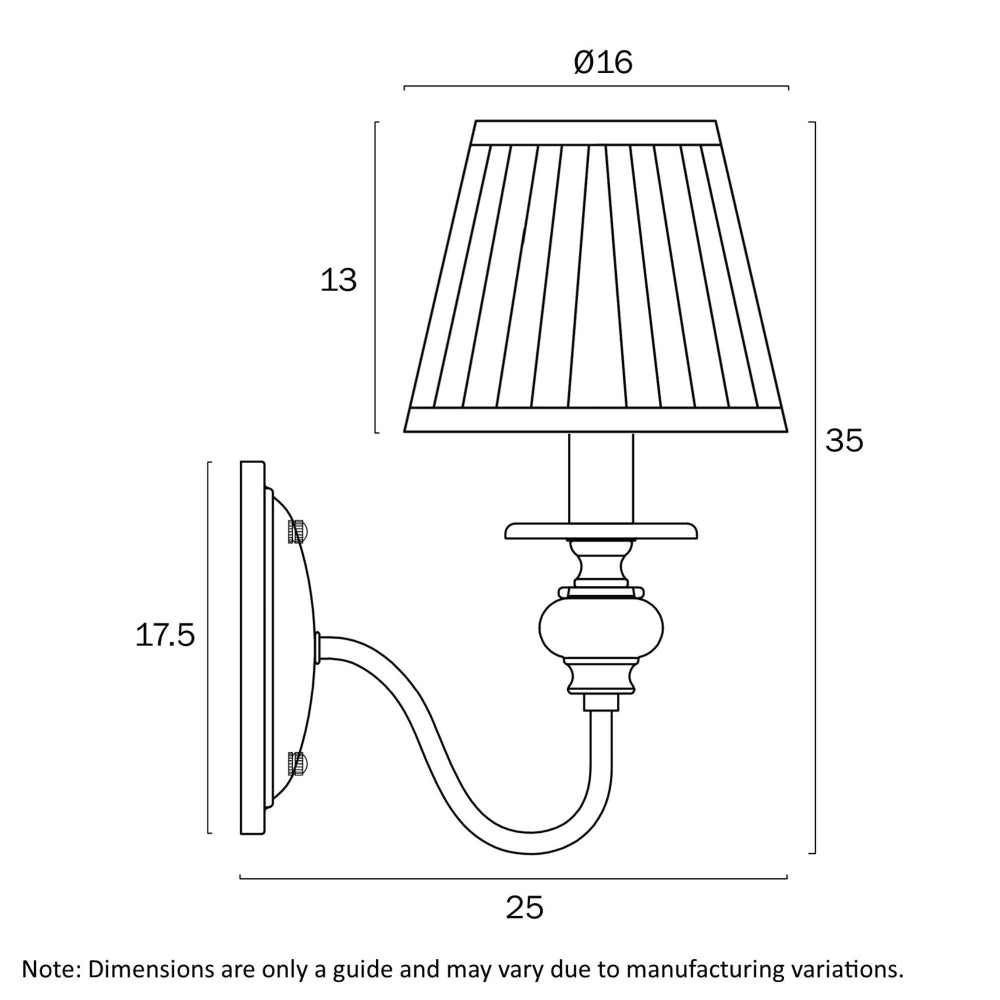 Telbix SIEDEL Wall Light Fabric Shade 350mm-Telbix-Ozlighting.com.au