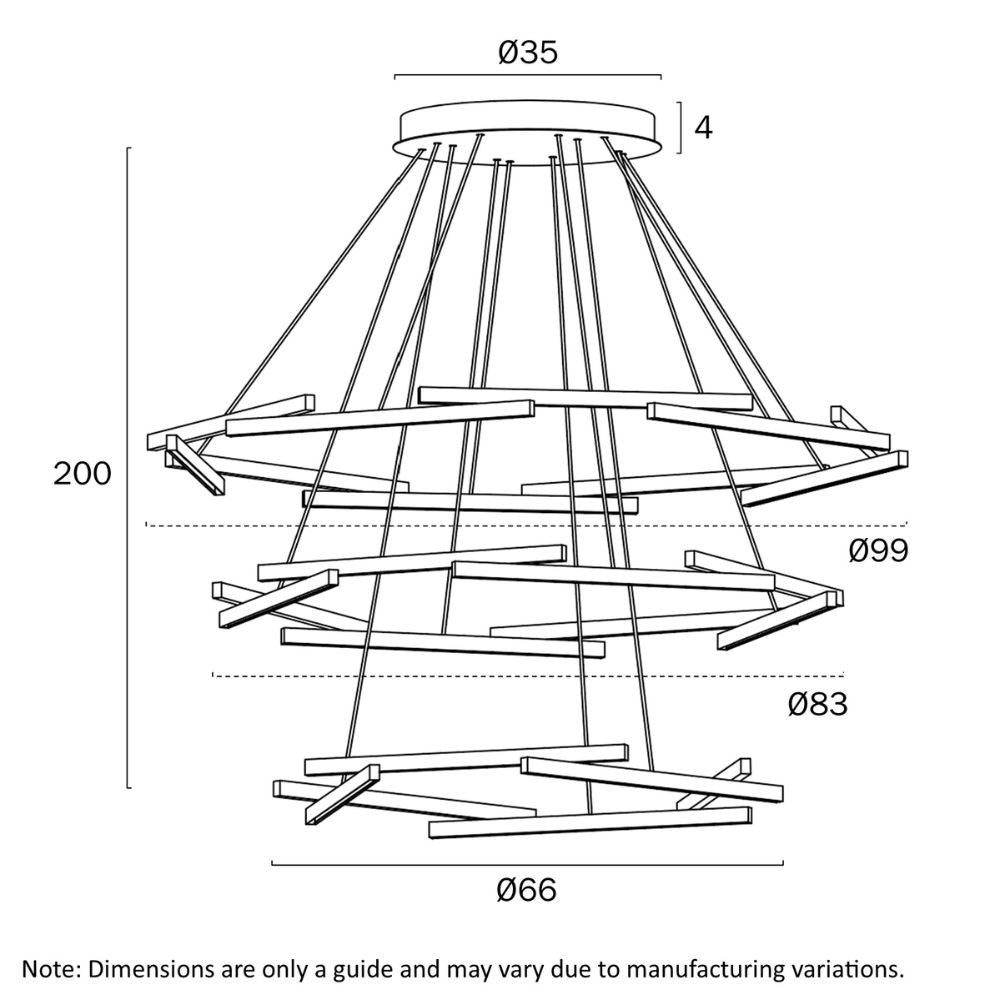Telbix TARSON Pendant - 3 Tier-Telbix-Ozlighting.com.au