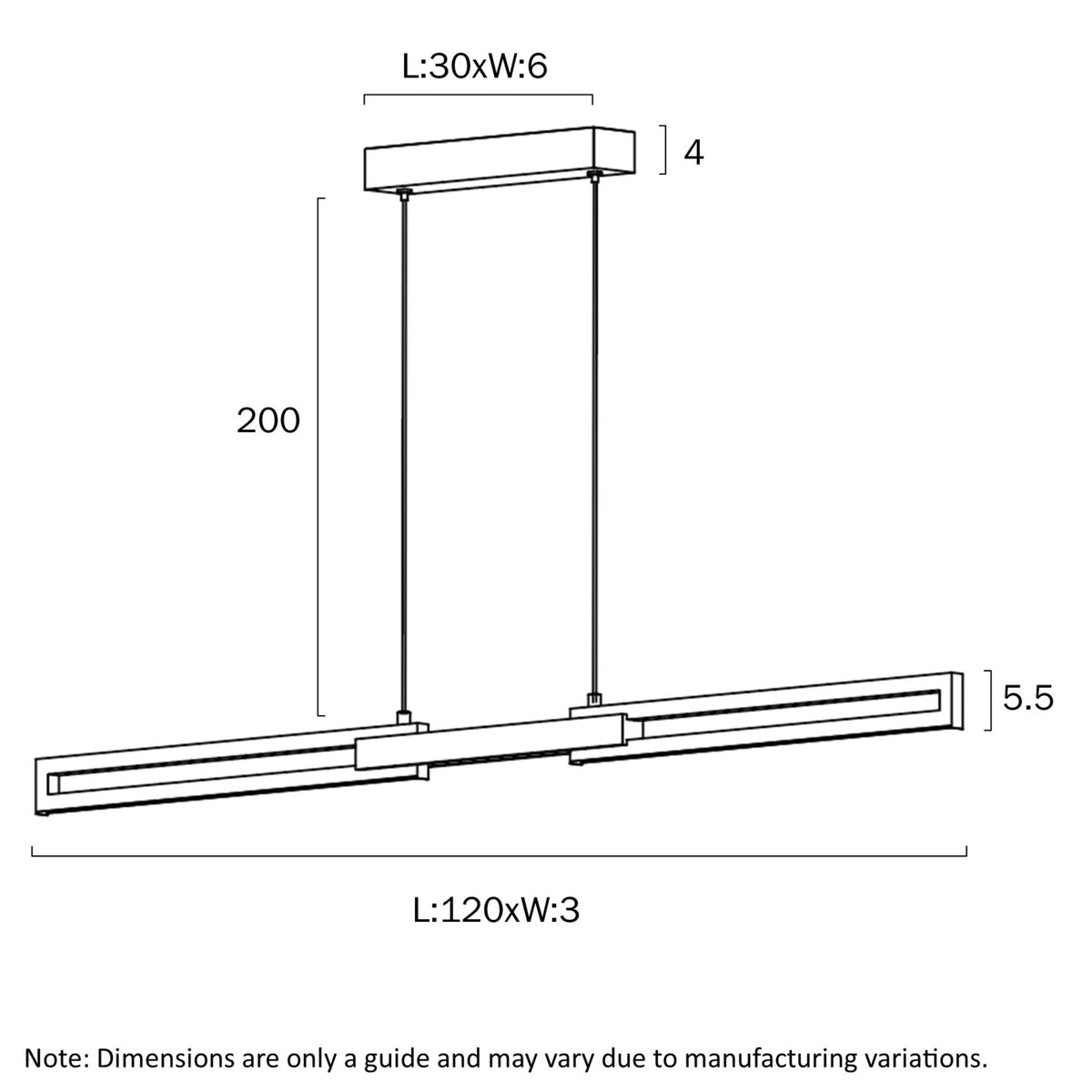 Telbix THORIN Pendant - 120cm-Telbix-Ozlighting.com.au