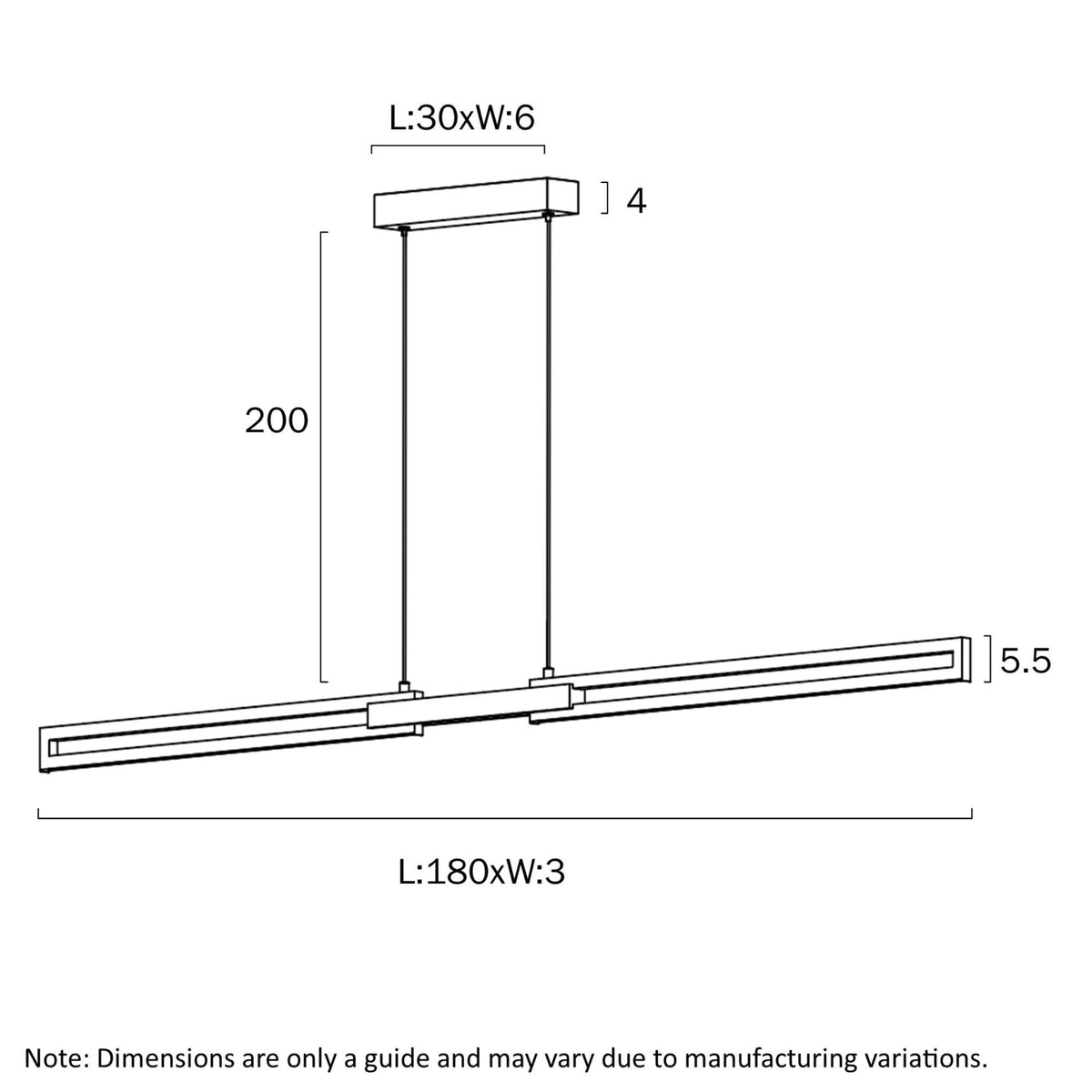 Telbix THORIN Pendant - 180cm-Telbix-Ozlighting.com.au