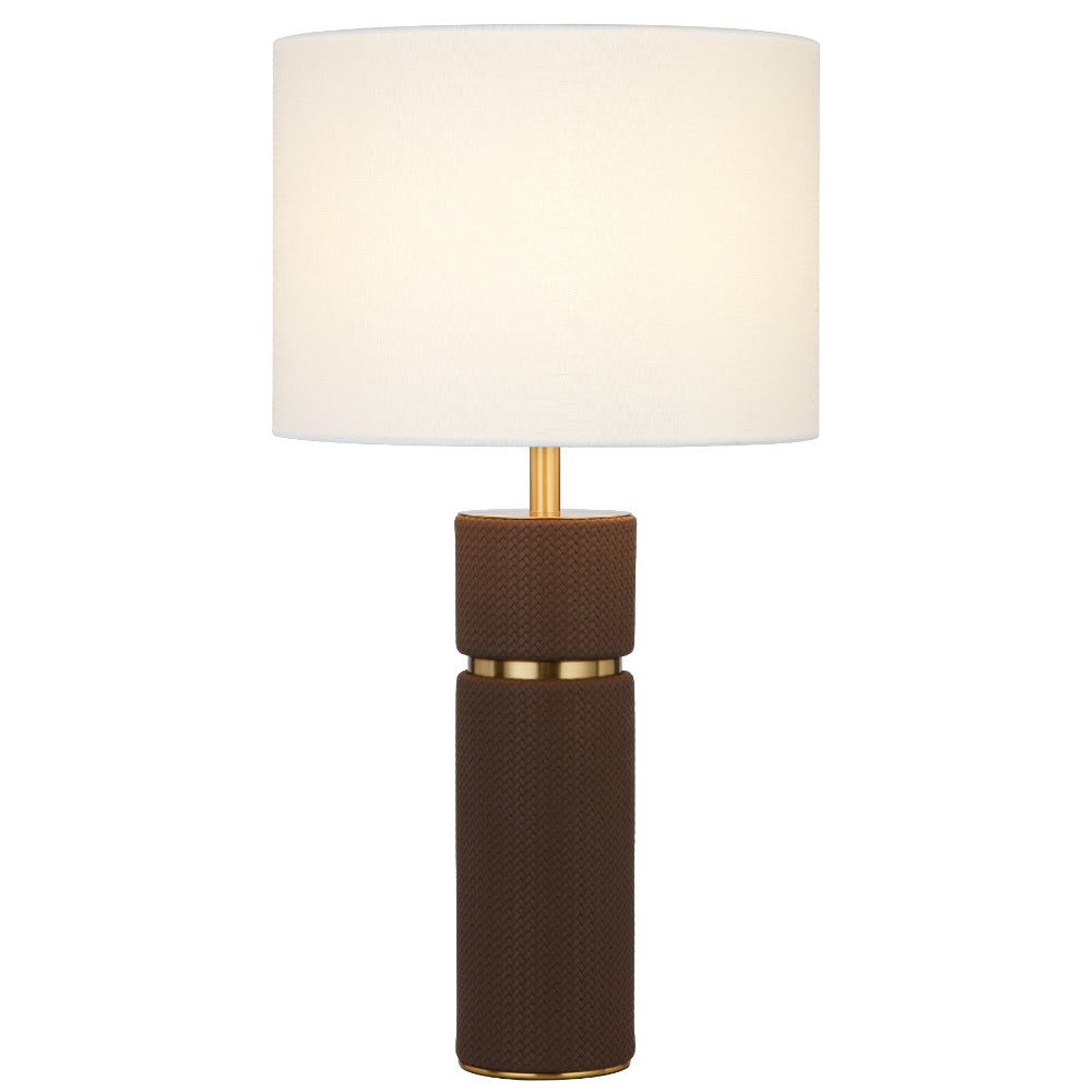 Telbix VALDA Vegan Leather Table Lamp-Telbix-Ozlighting.com.au