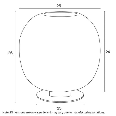 Telbix VIKEN - Mouth Blown Concentric Ribbed Glass Table Lamp-Telbix-Ozlighting.com.au