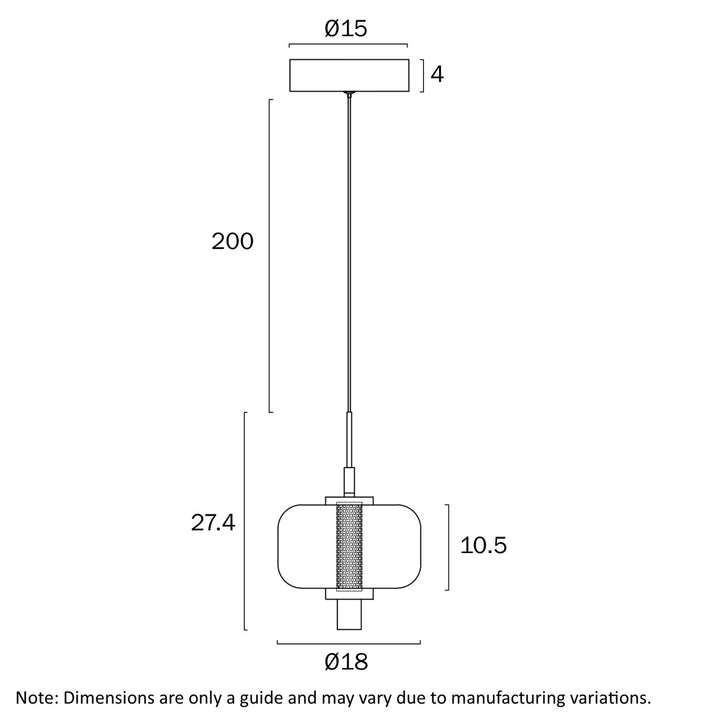 Telbix VOLEN - 1 Light Pendant-Telbix-Ozlighting.com.au