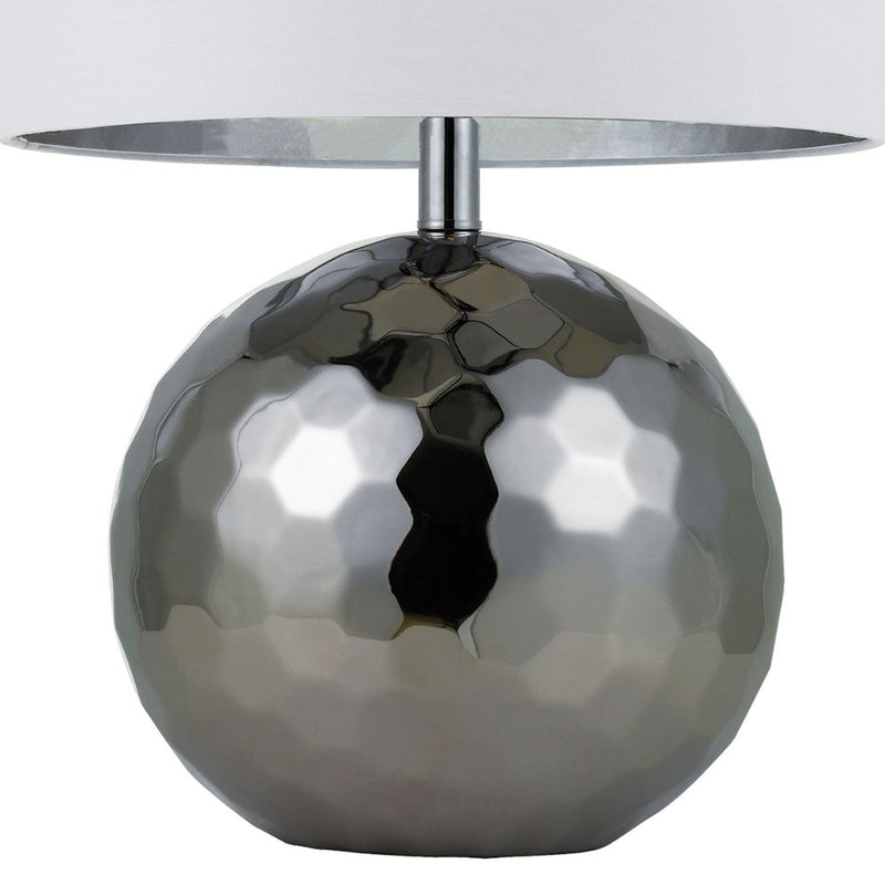 Telbix WISE - Chrome-Finished Ceramic Table Lamp-Telbix-Ozlighting.com.au