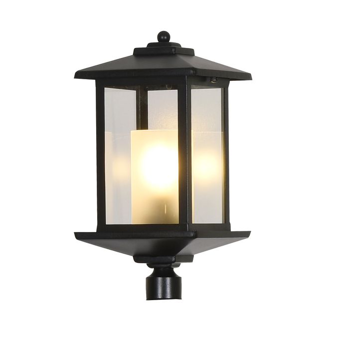Vencha Barnet Outdoor Post Top - Black-Vencha-Ozlighting.com.au