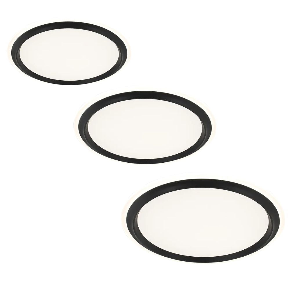 Vencha DUKE - Oyster Ceiling Light - Black-Vencha-Ozlighting.com.au