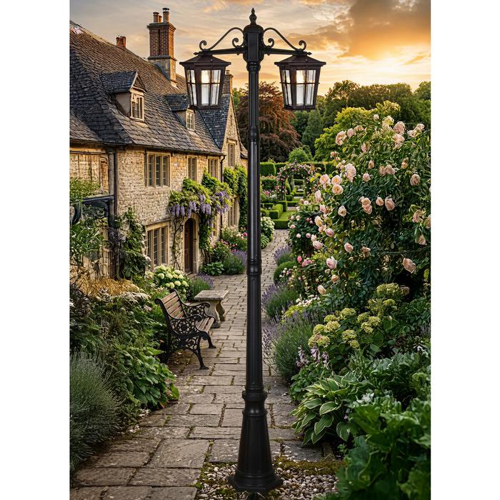 [BARCODE CHECK] Vencha Eden Exterior Twin Head Post Light - 2100mm-Vencha-Ozlighting.com.au