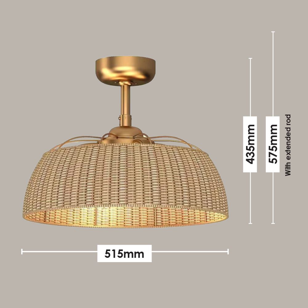 Vencha HARLOW - 14" 500mm DC Ceiling Light Fan-Vencha-Ozlighting.com.au