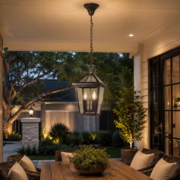 [BARCODE CHECK] Vencha Trinity P2 IP44 Pendant Light - Antique Brass - Small-Vencha-Ozlighting.com.au