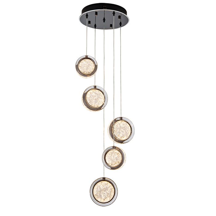 Vencha Yoyo-5 Round Pendant Light - Gun Metal-Vencha-Ozlighting.com.au