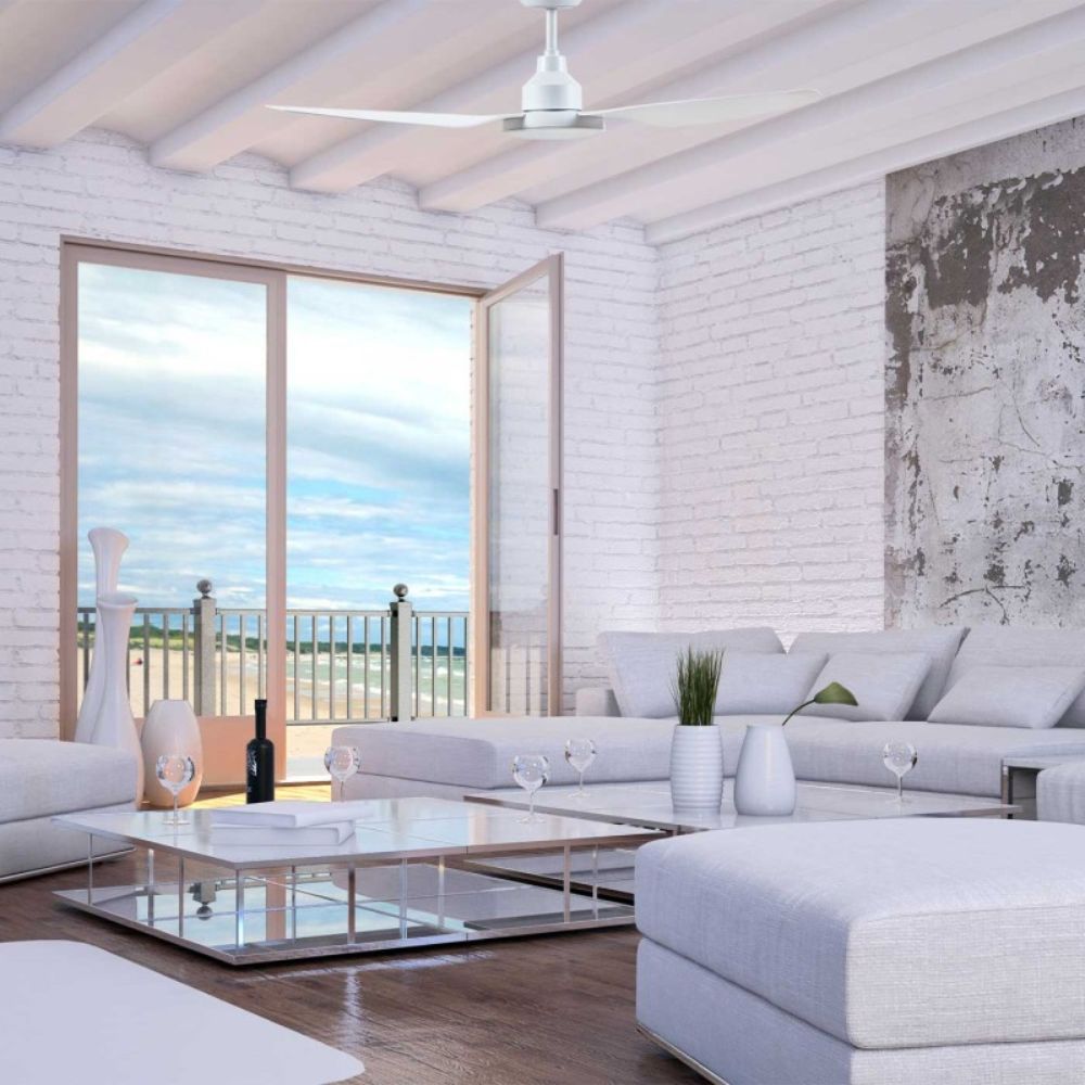 Ventair GLACIER - 3 Blade 48" 1200mm DC Ceiling Fan with Switchable CCT LED Light-Ventair-Ozlighting.com.au