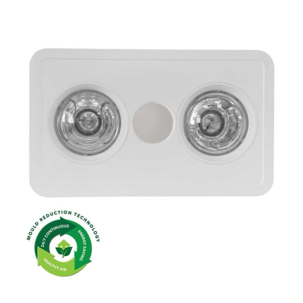 Ventair HEATFORCE BOOST - 2/4 DC Bathroom LED Downlight-Ventair-Ozlighting.com.au