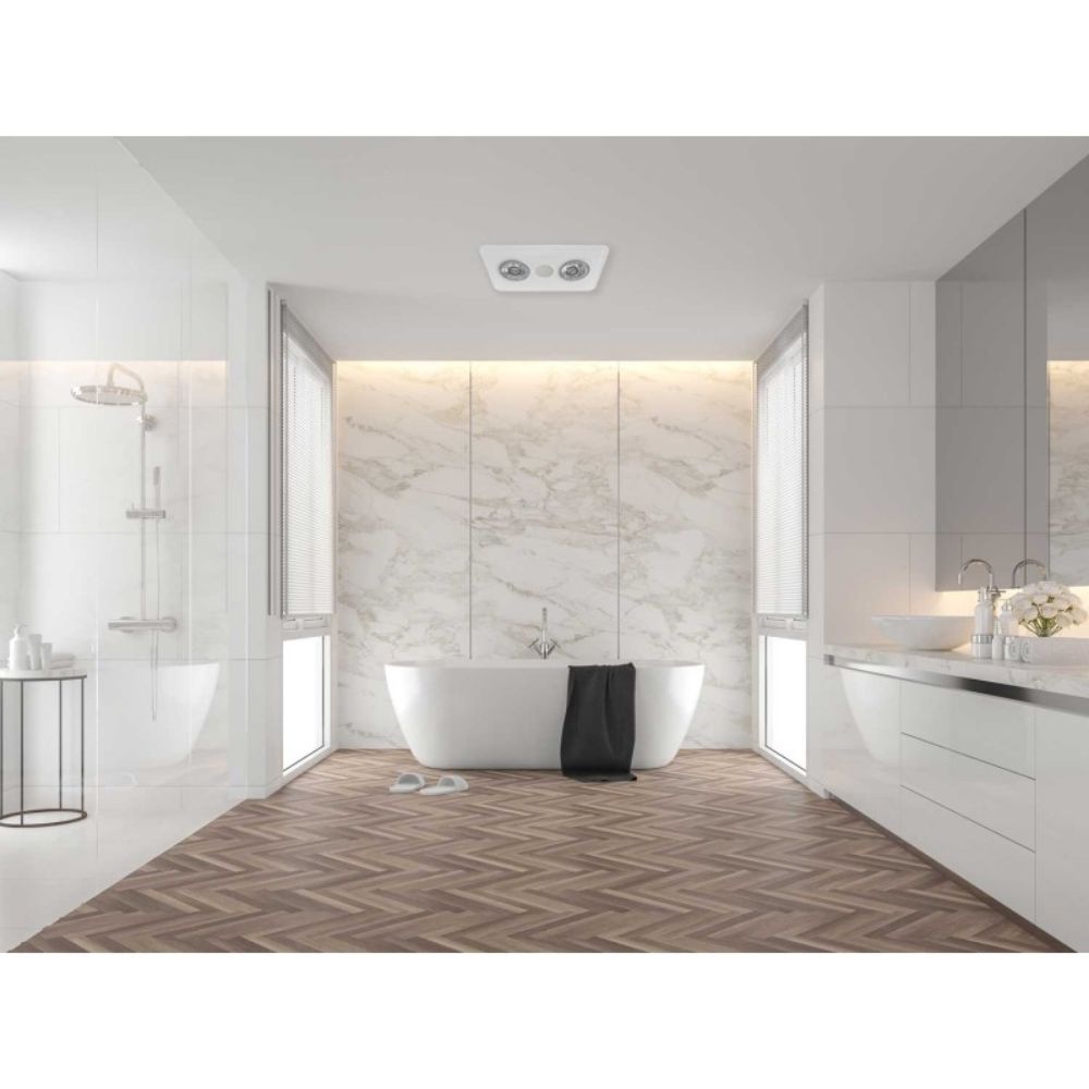 Ventair HEATFORCE BOOST - 2/4 DC Bathroom LED Downlight-Ventair-Ozlighting.com.au