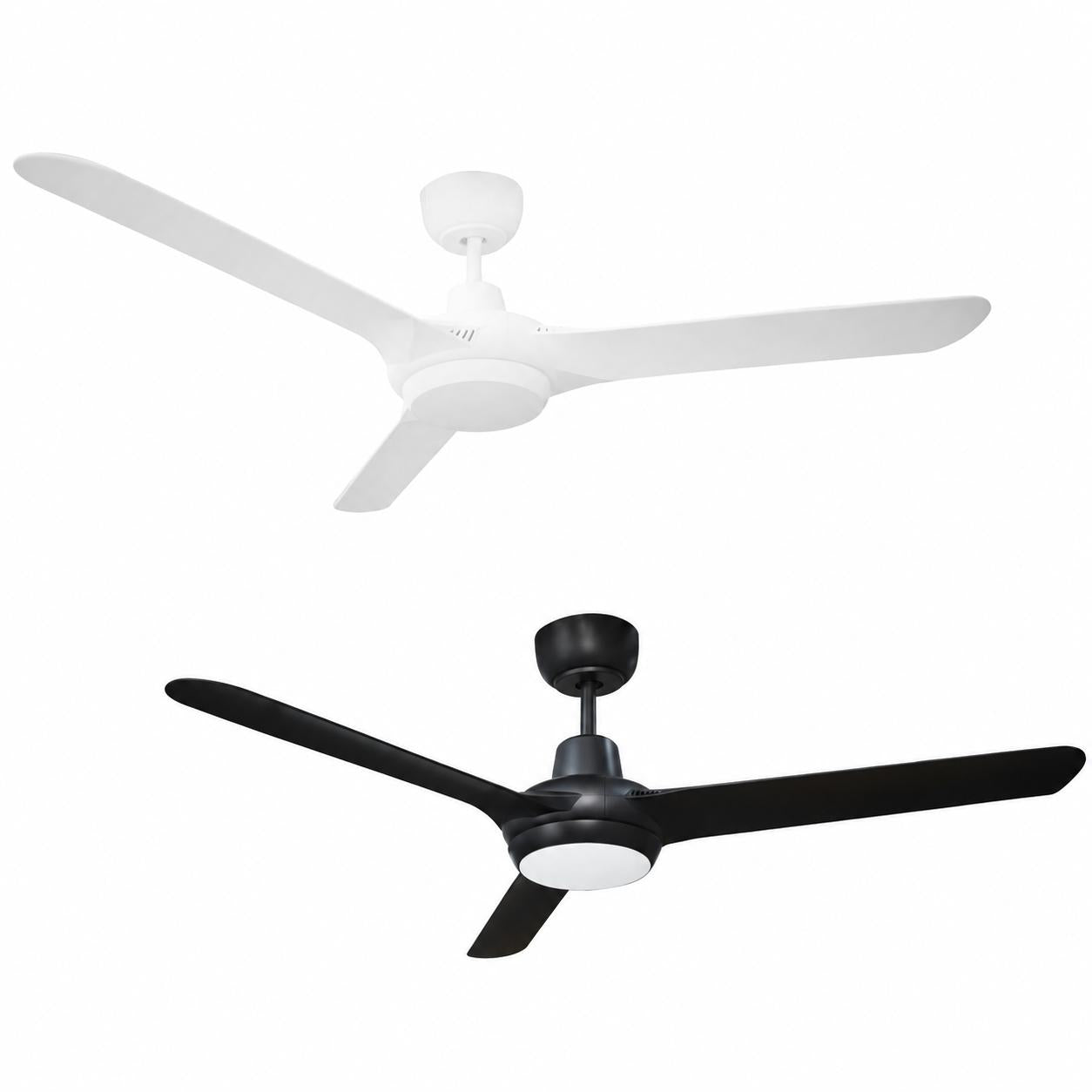 Ventair SPYDA-56-LIGHT - 3 Blade 1400mm 56" Fully Moulded DC Ceiling Fan With 20W LED Light-Ventair-Ozlighting.com.au