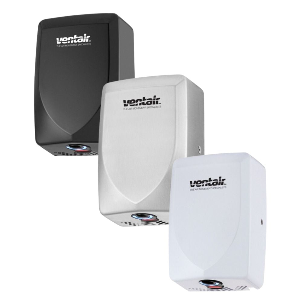 Ventair THIN DRY - Wall Mounted 1KW Hand Dryer-Ventair-Ozlighting.com.au