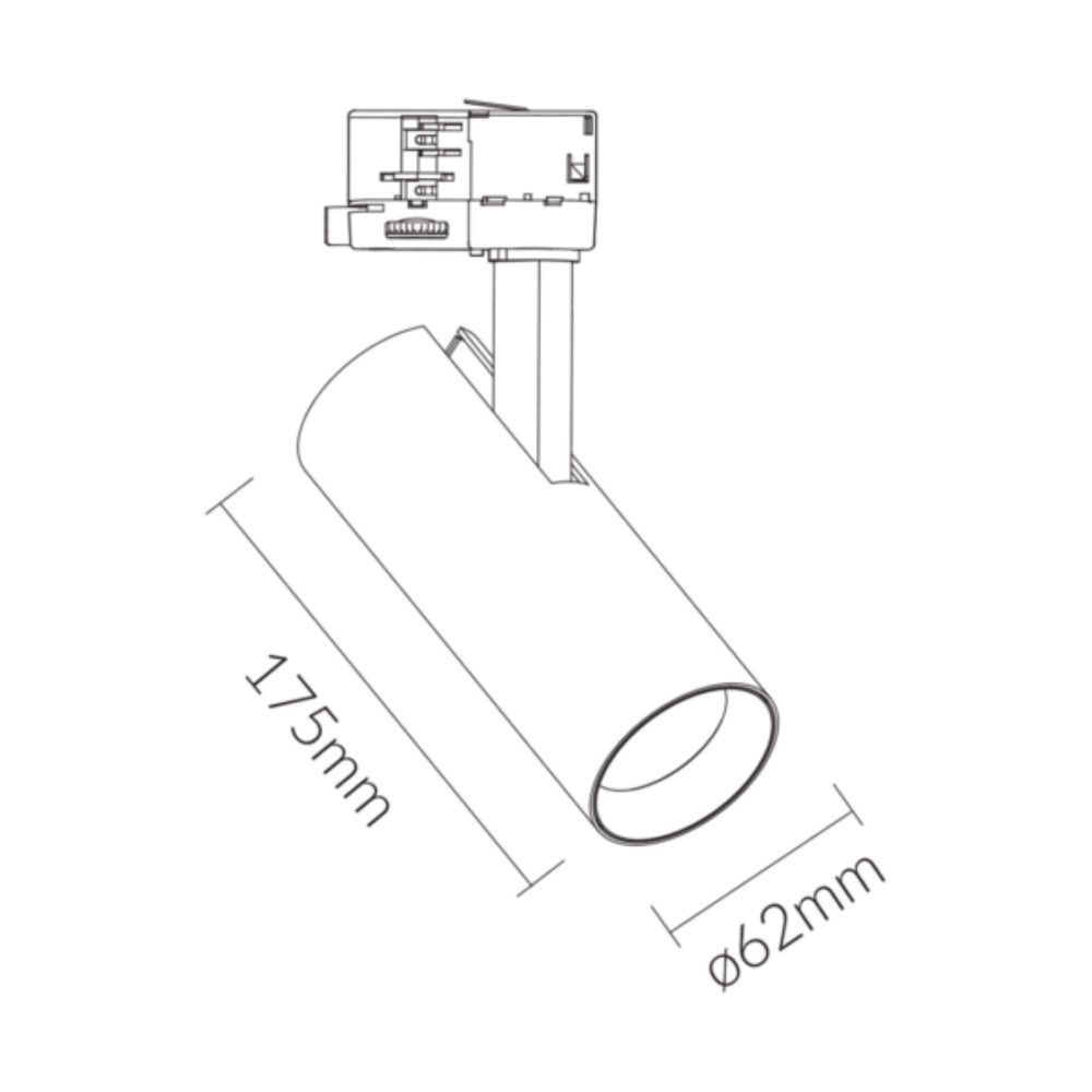 Vibe 102 Series Track Light Single Circuit Tri-Colour-Vibe Lighting-Ozlighting.com.au