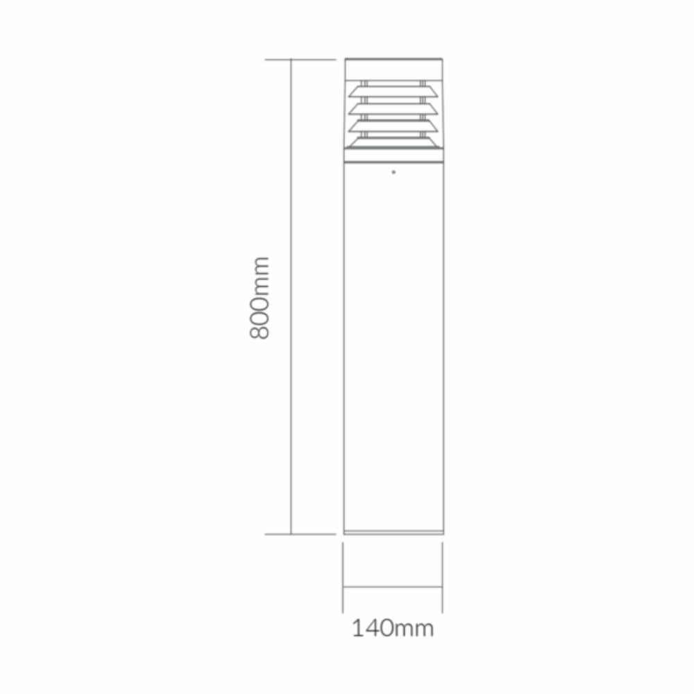 Vibe 1600 Series Louvred Bollard Light-Vibe Lighting-Ozlighting.com.au