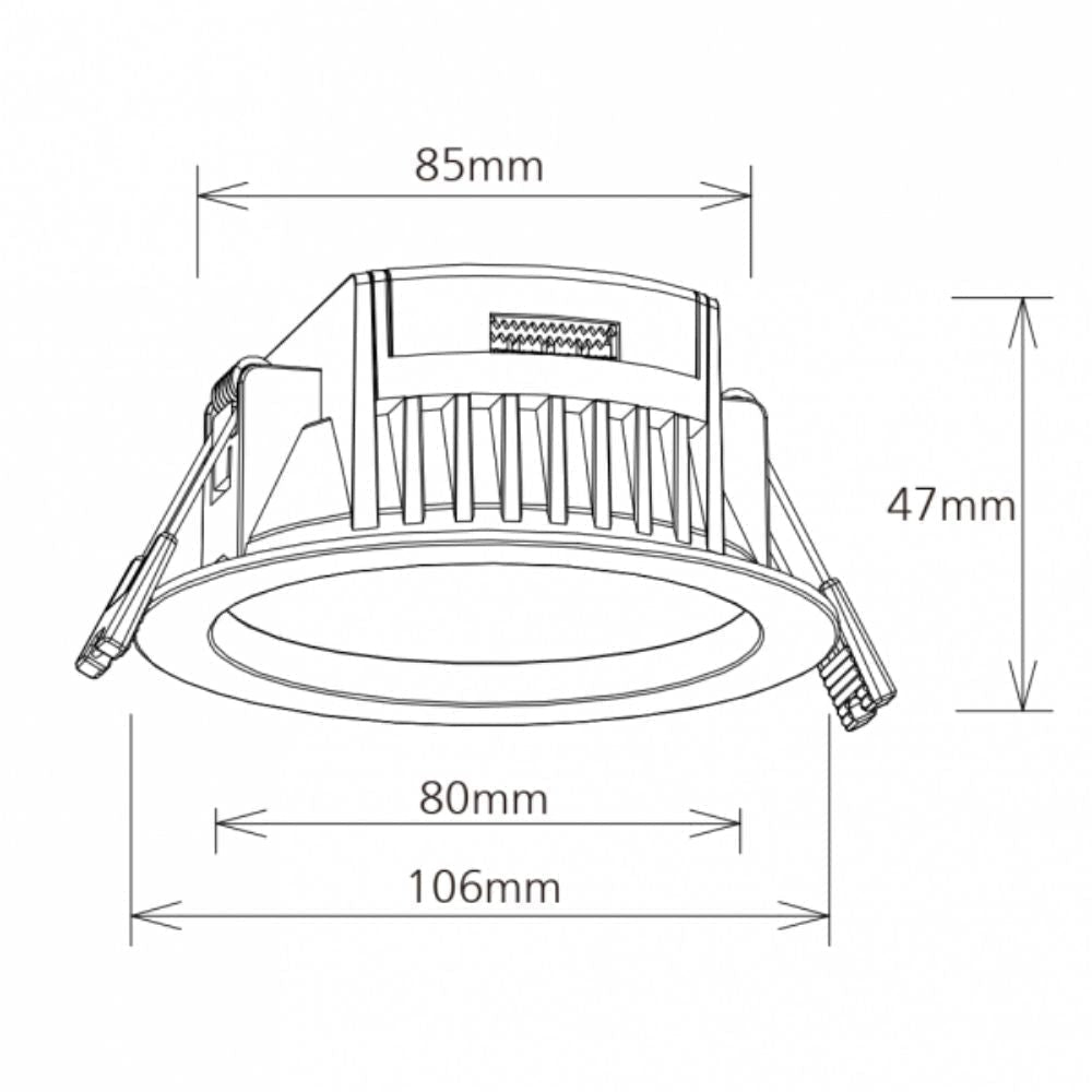 Vibe 185 Series Downlight Deep Face Colour Selectable-Vibe Lighting-Ozlighting.com.au