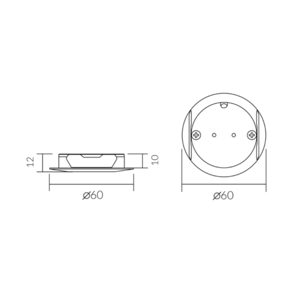 Vibe 201 Series Cabinet Downlight Recessed 2.5W-Vibe Lighting-Ozlighting.com.au