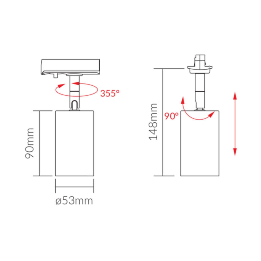 Vibe 201 Series Track Light Single Circuit Directional-Vibe Lighting-Ozlighting.com.au