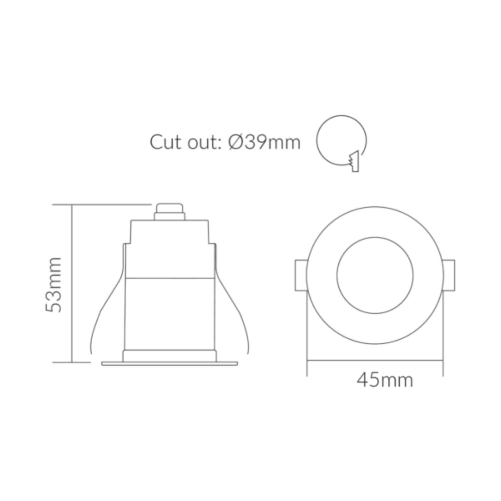 Vibe 370 Series Downlight Recessed 3W-Vibe Lighting-Ozlighting.com.au