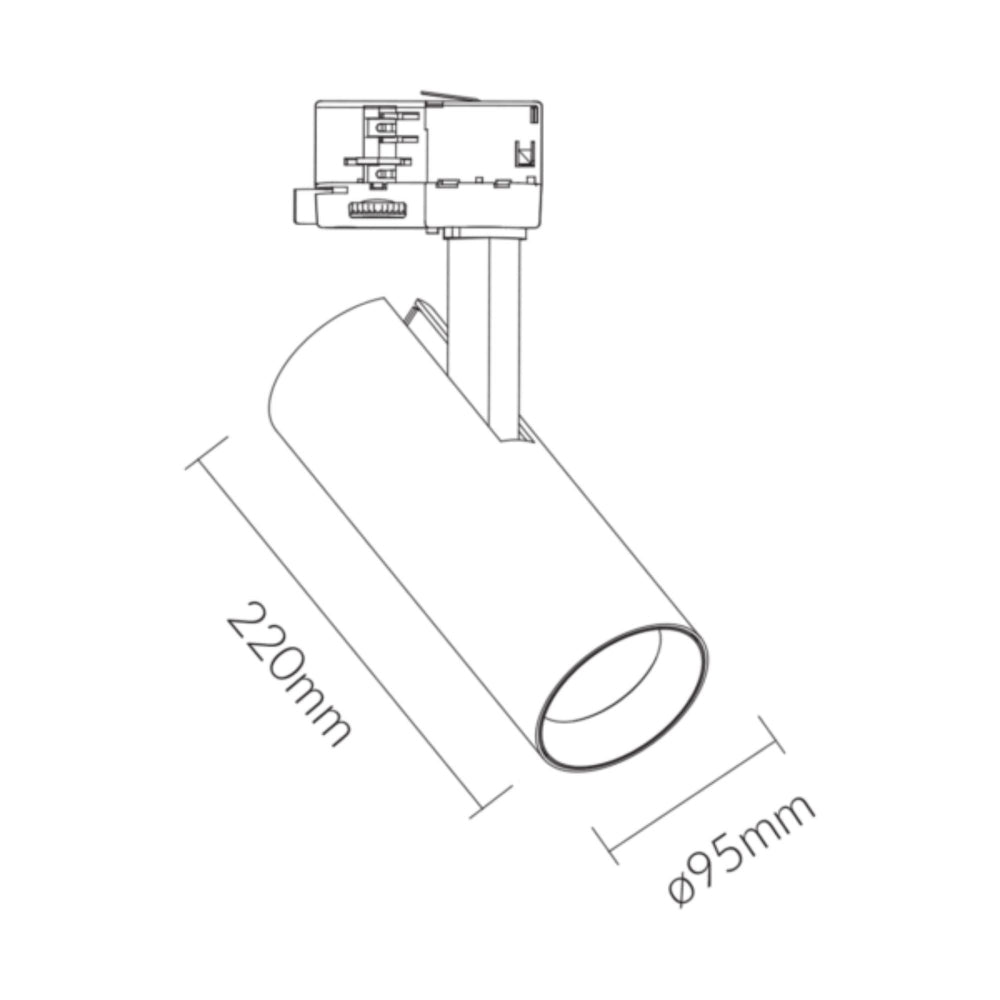 Vibe 403 Series Track Light Three Circuit Tri-Colour-Vibe Lighting-Ozlighting.com.au