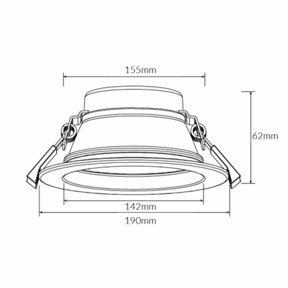 Vibe 4X8 Series Downlight Low Glare Tri-Colour-Vibe Lighting-Ozlighting.com.au