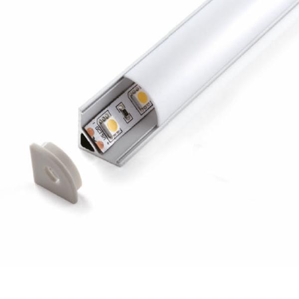 Vibe ALP006 Surface Mount Aluminium Profile - Opal Diffuser-Vibe Lighting-Ozlighting.com.au