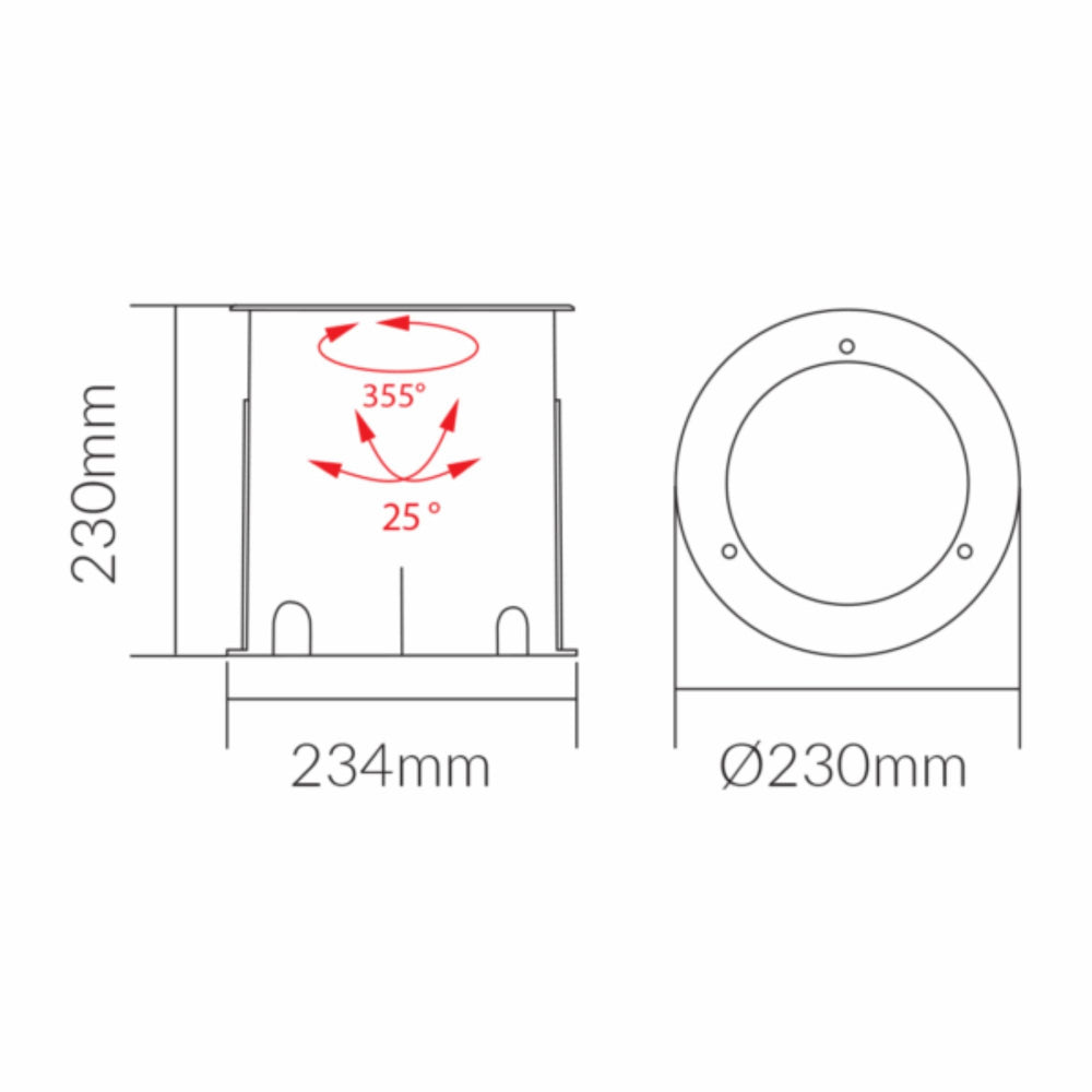 Vibe Landscape Inground Light Adjustable 17W-Vibe Lighting-Ozlighting.com.au