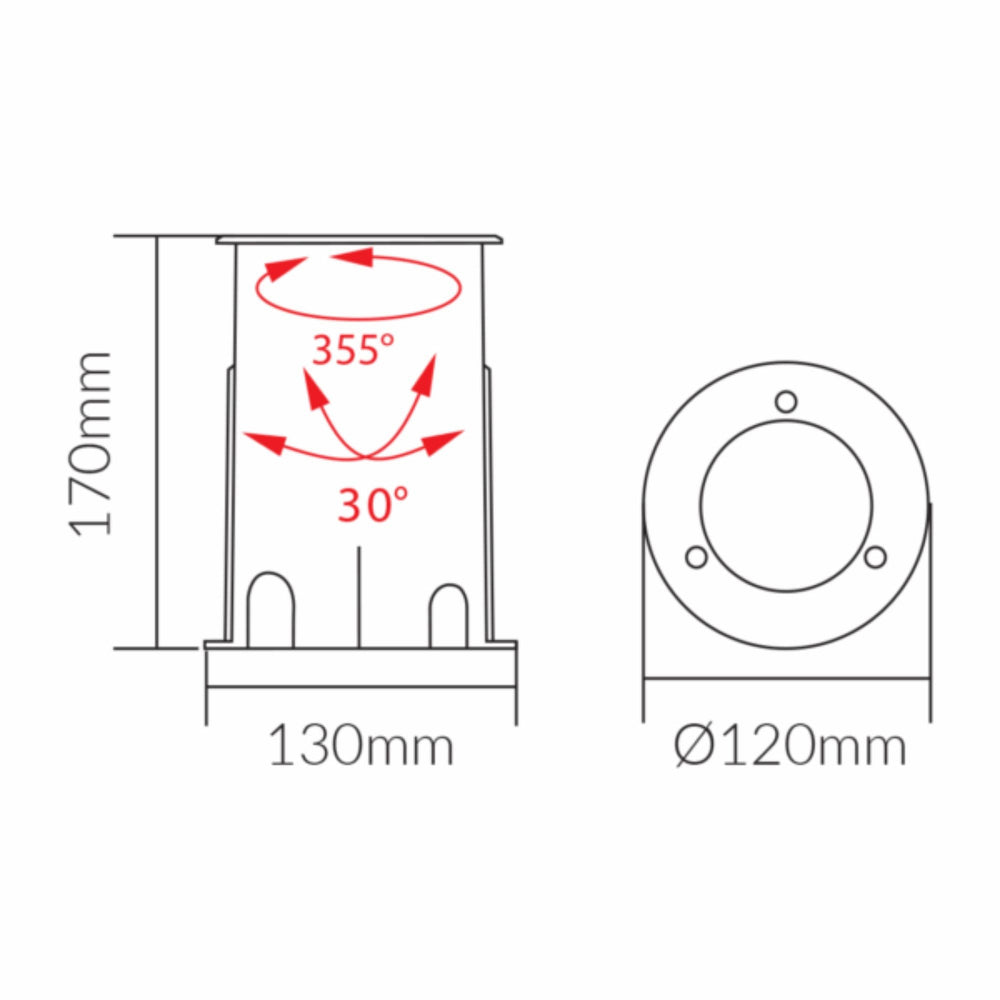 Vibe Landscape Inground Light Adjustable 6W-Vibe Lighting-Ozlighting.com.au