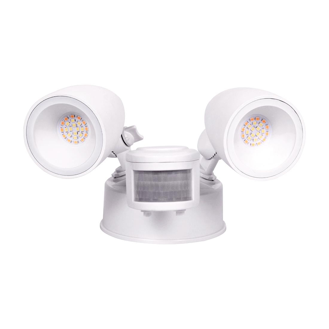 Vibe Twin LED Security Spotlight - White, 3CCT, PIR Sensor-Vibe Lighting-Ozlighting.com.au