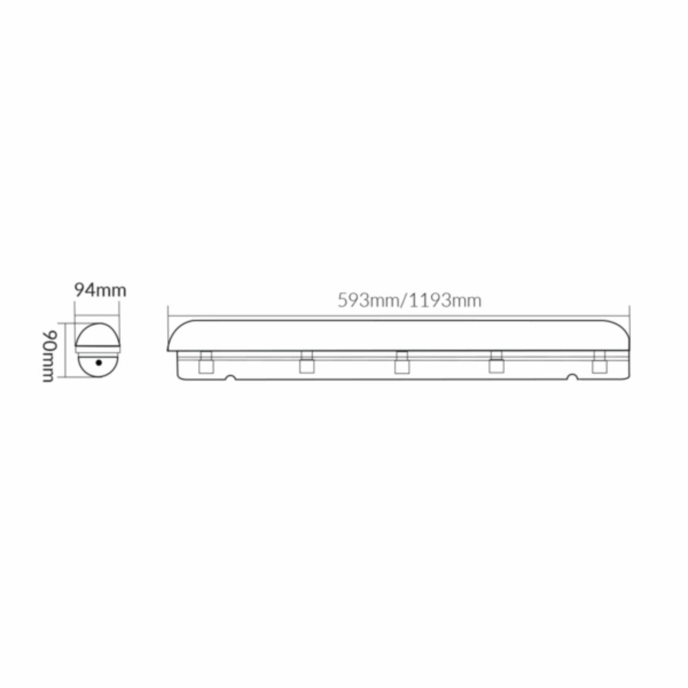 Vibe TEMP Series LED Batten Light - 40W, 4000K, IP65-Vibe Lighting-Ozlighting.com.au