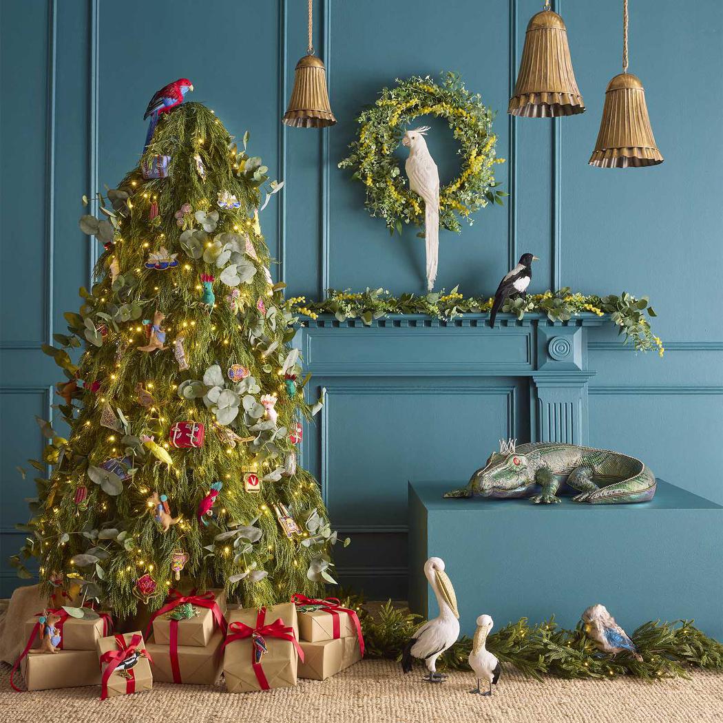 Vixen & Velvet AUSTRALIANA Light-Up Tree 210cm with Foot Pedal-VIXEN & VELVET-Ozlighting.com.au