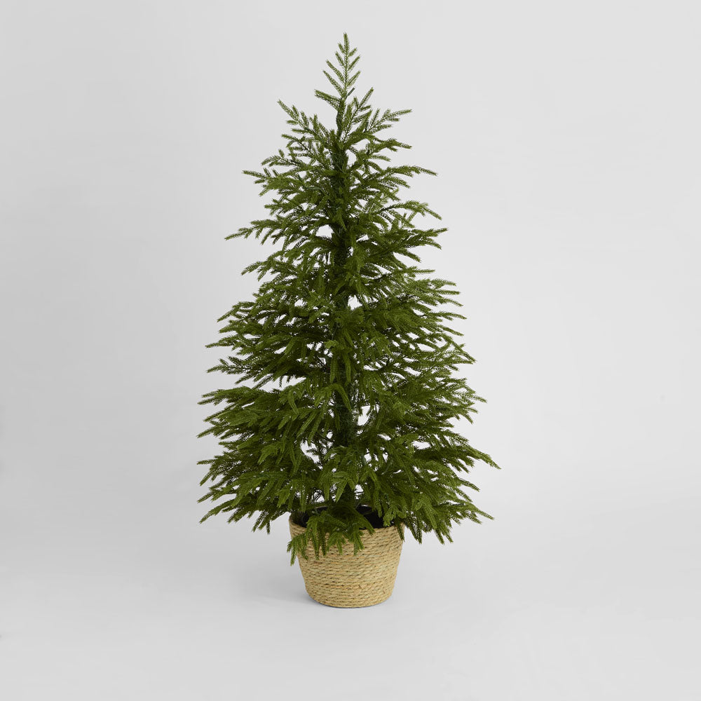 Vixen & Velvet Touch Light-Up Tree - Soft- Potted, with Basket 120cm-VIXEN & VELVET-Ozlighting.com.au