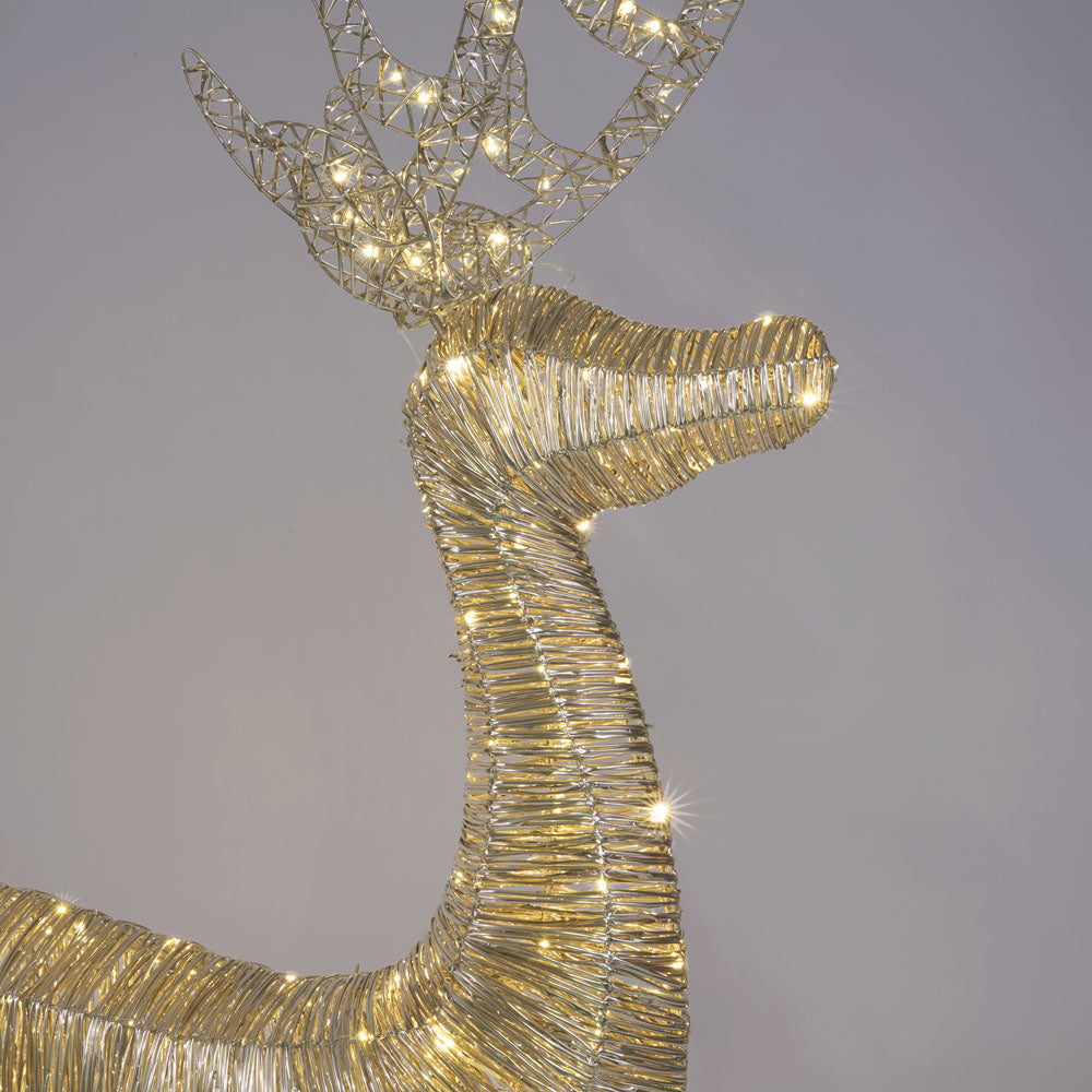Vixen & Velvet WRAPT Light-Up Reindeer - Medium Gold-VIXEN & VELVET-Ozlighting.com.au