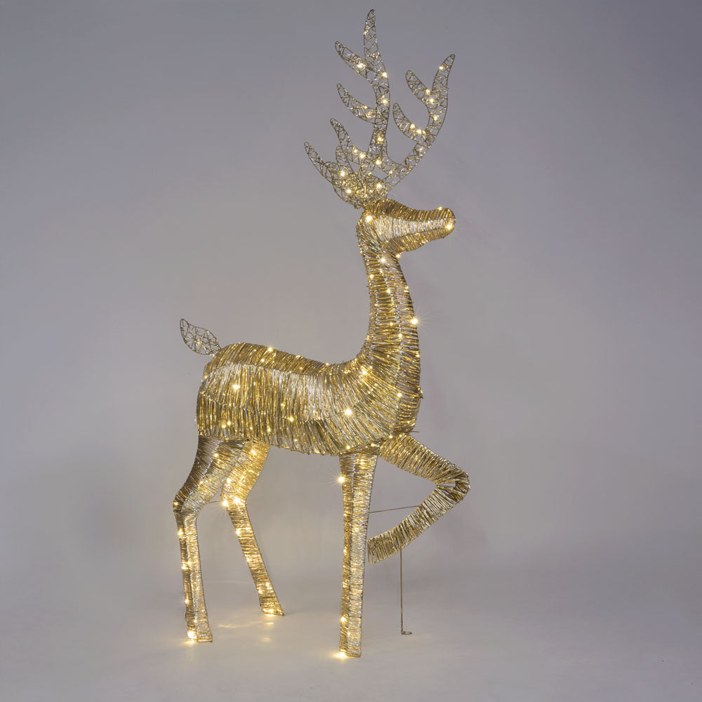 Vixen & Velvet WRAPT Light-Up Reindeer - Medium Gold-VIXEN & VELVET-Ozlighting.com.au