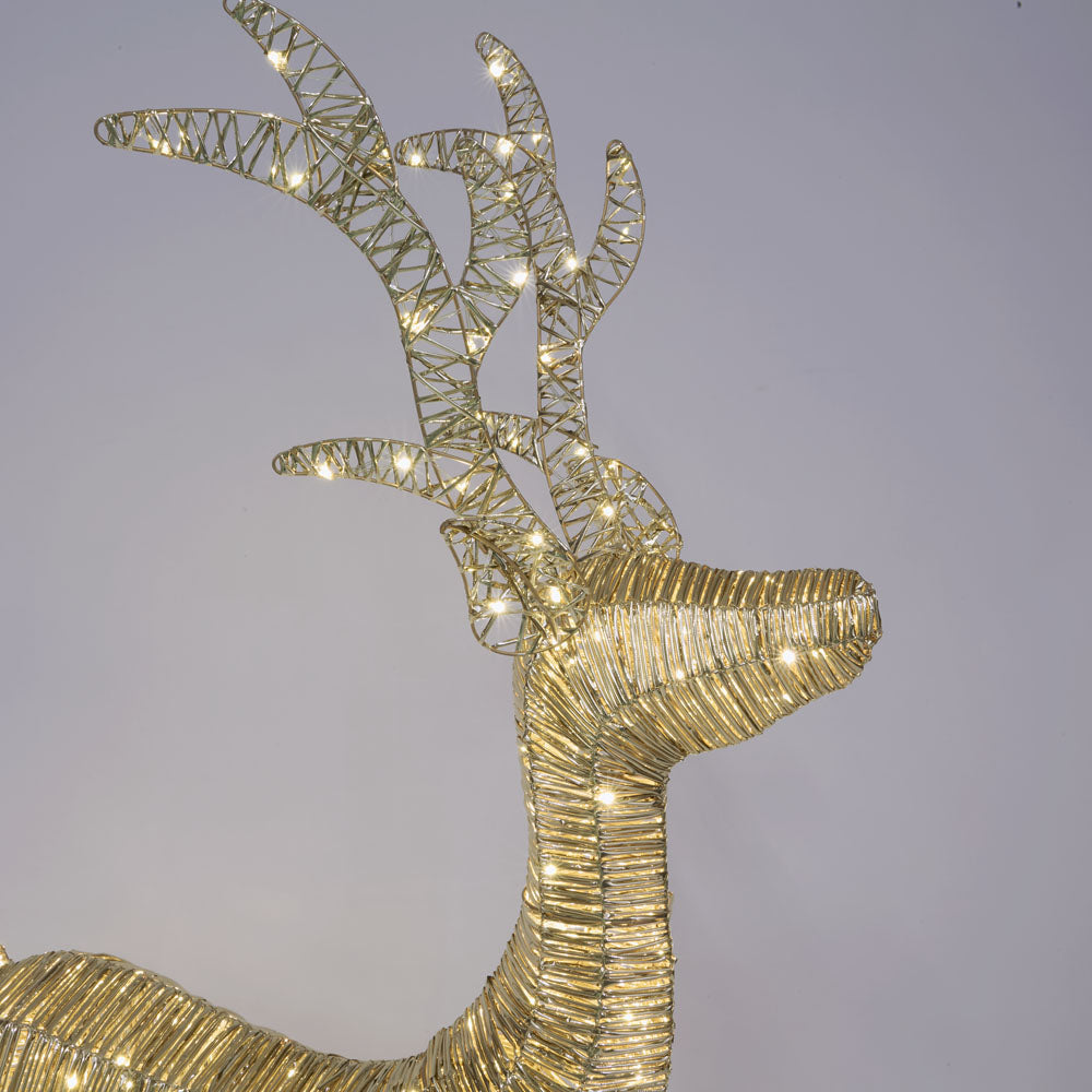 Vixen & Velvet WRAPT Light-Up Reindeer - Small Gold-VIXEN & VELVET-Ozlighting.com.au