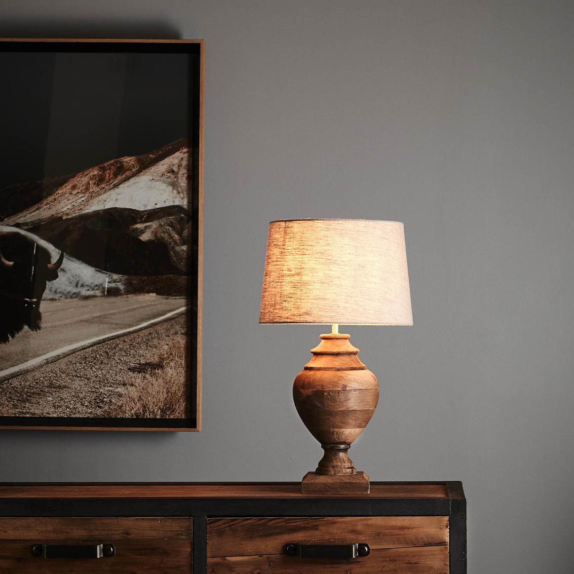 Zaffero AMPHORA Table Lamp Base Only Small Dark Natural-Zaffero-Ozlighting.com.au