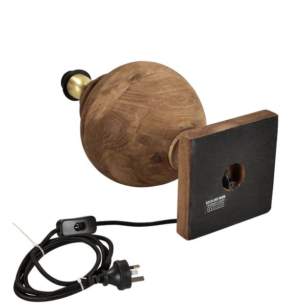 Zaffero AMPHORA - Turned Mango Wood Table Lamp-Zaffero-Ozlighting.com.au