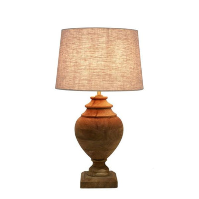 Zaffero AMPHORA - Turned Mango Wood Table Lamp-Zaffero-Ozlighting.com.au