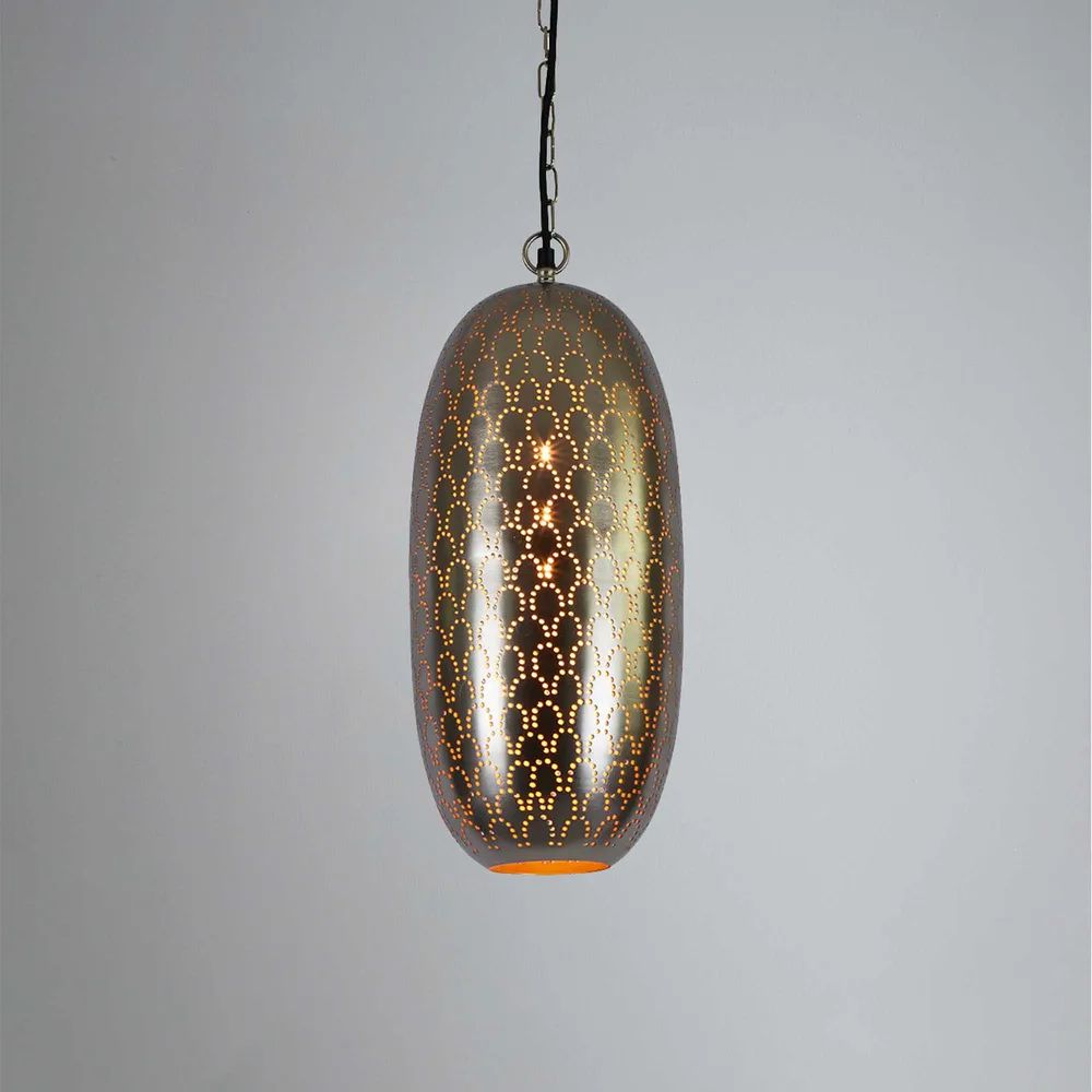 Zaffero ANACONDA Pendant - 1 Light Perforated Oblong Metal-Zaffero-Ozlighting.com.au