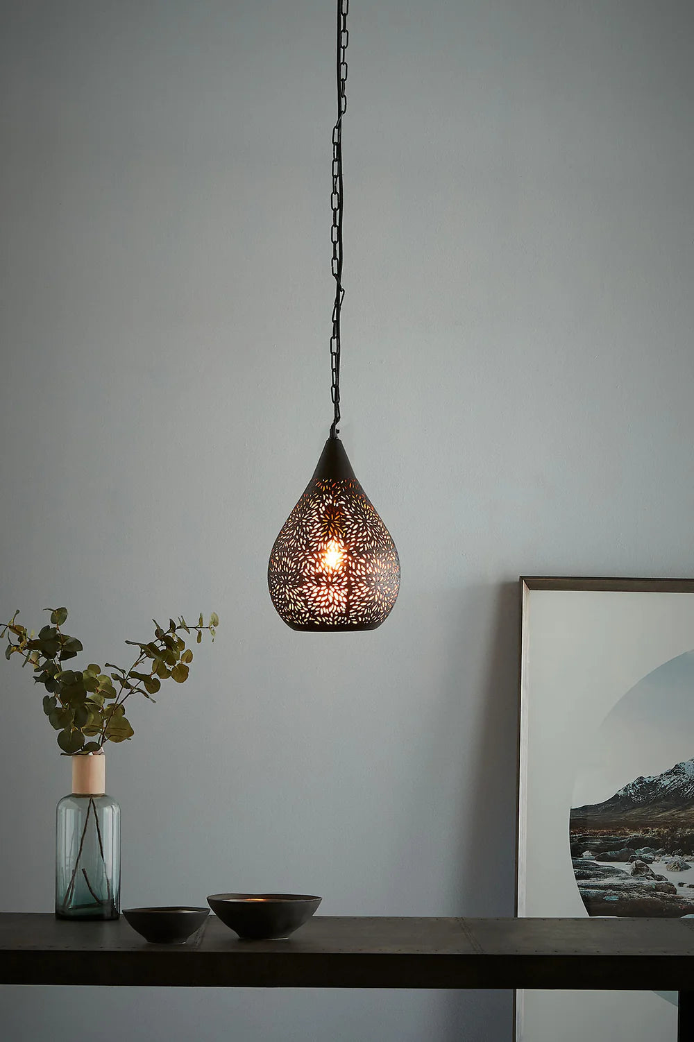 Zaffero AQUARIUS - Perforated Teardrop Metal Pendant-Zaffero-Ozlighting.com.au
