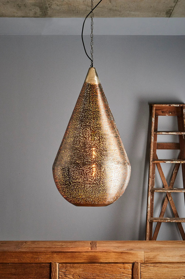 Zaffero AQUARIUS - Perforated Teardrop Metal Pendant-Zaffero-Ozlighting.com.au