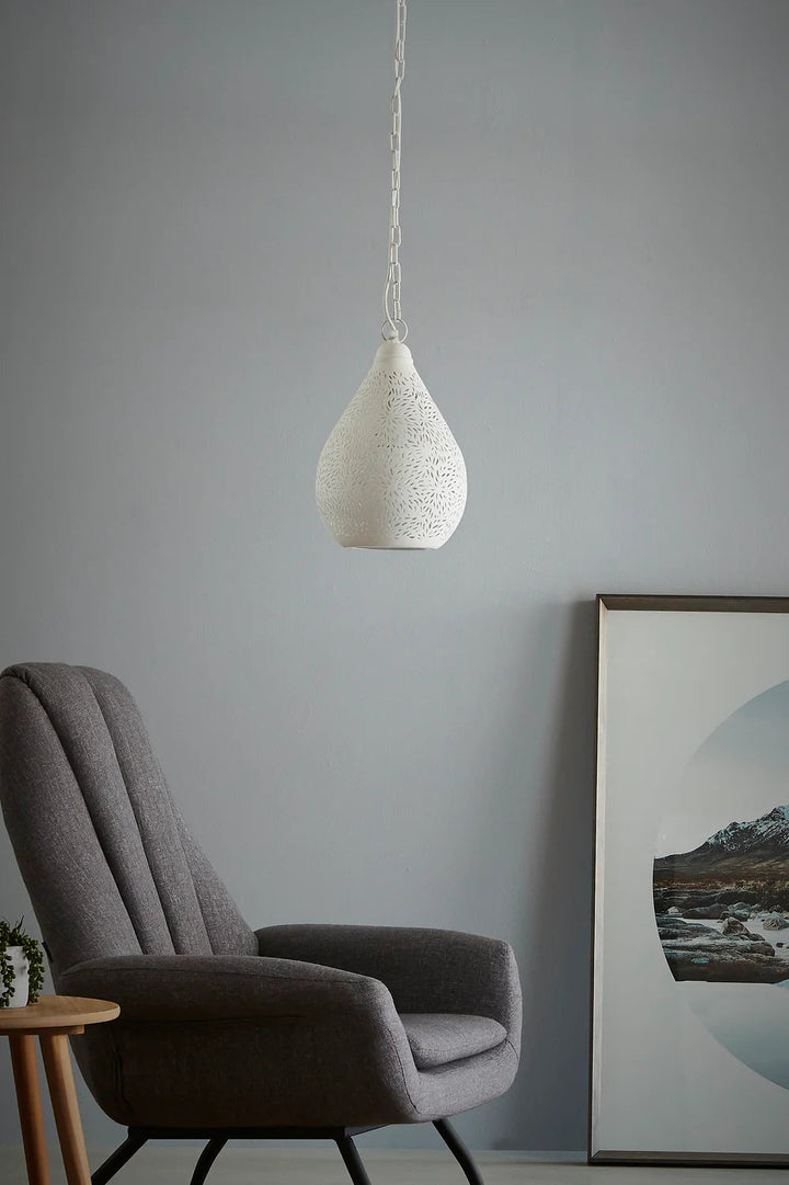 Zaffero AQUARIUS - Perforated Teardrop Metal Pendant-Zaffero-Ozlighting.com.au