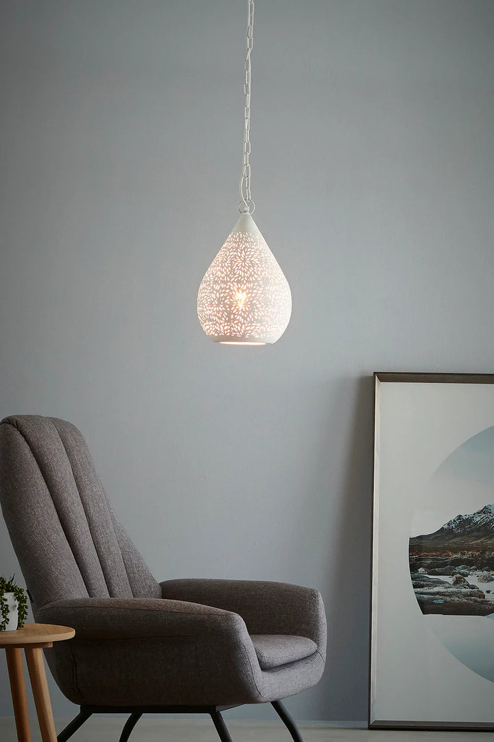 Zaffero AQUARIUS - Perforated Teardrop Metal Pendant-Zaffero-Ozlighting.com.au