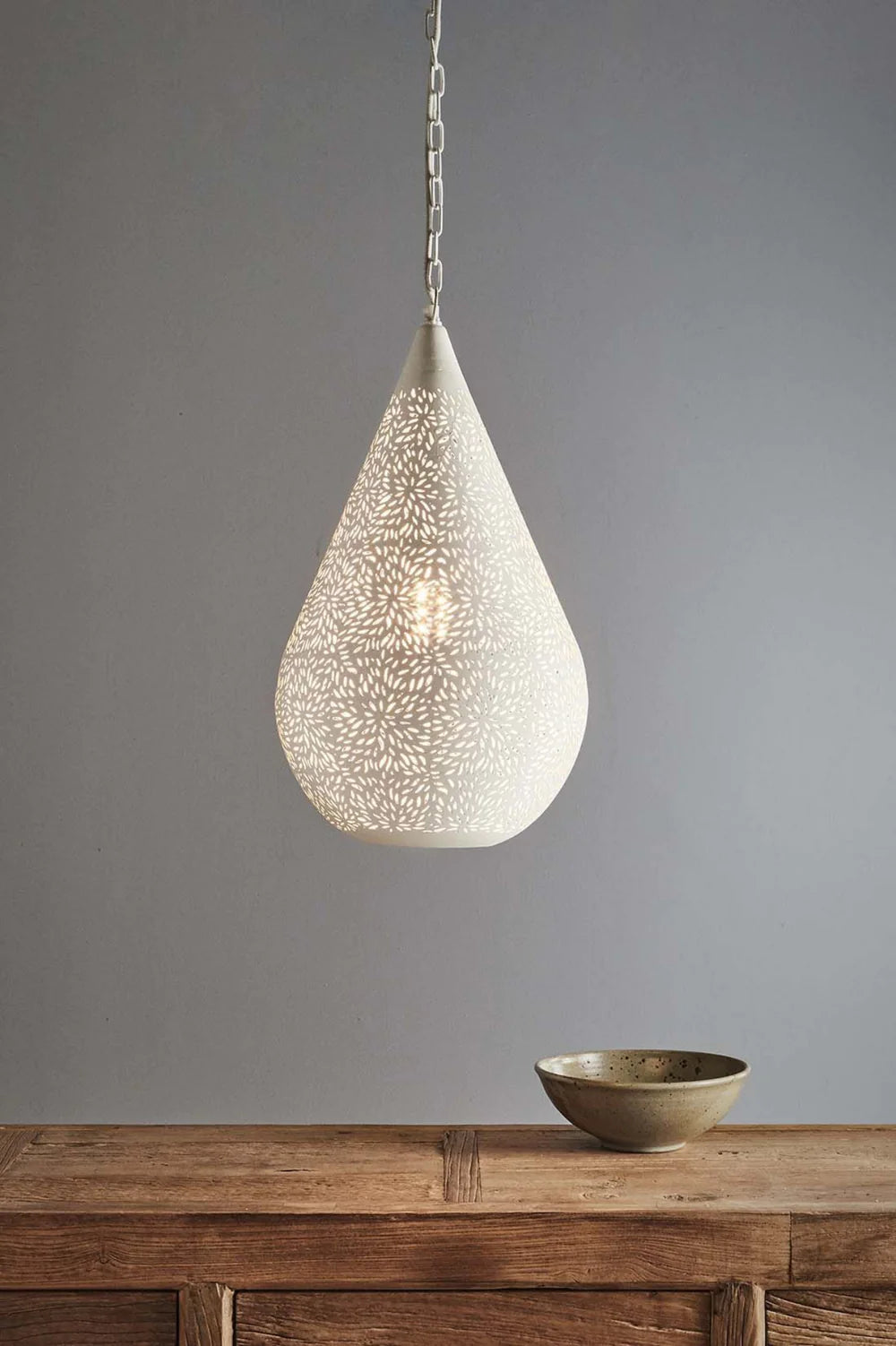 Zaffero AQUARIUS - Perforated Teardrop Metal Pendant-Zaffero-Ozlighting.com.au